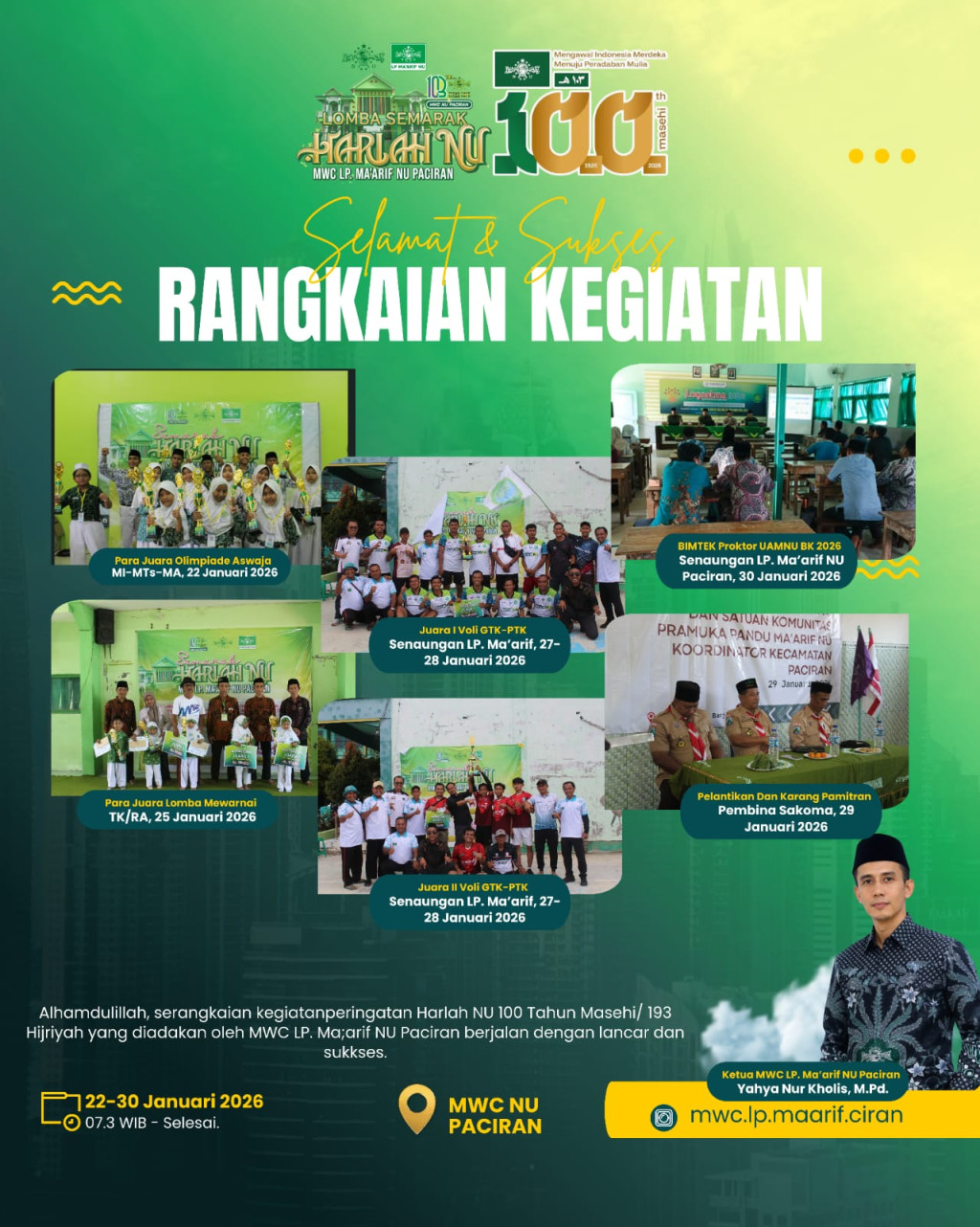 MWC LP Ma’arif NU Paciran Gelar Semarak Harlah NU, Pendidikan Aswaja Kian Berdaya